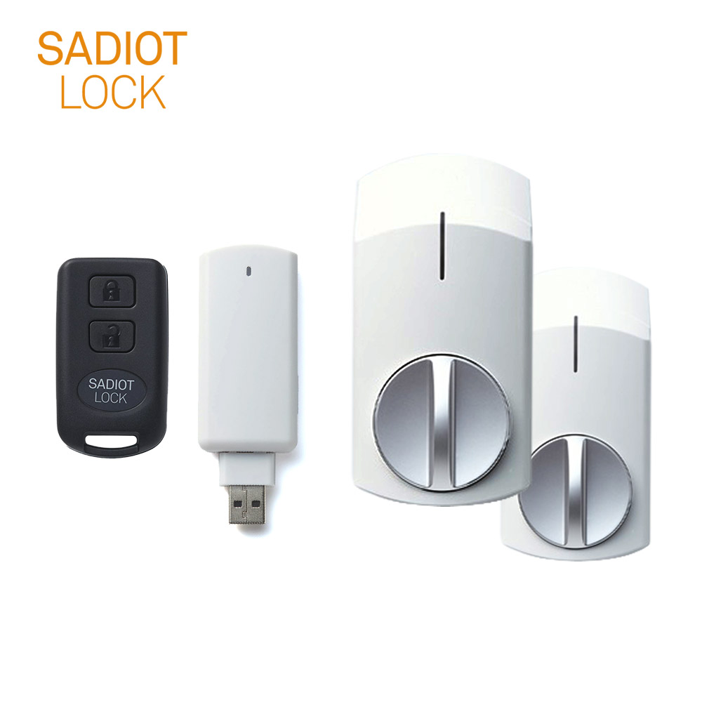 SADIOT LOCK スマートロック 本体(白×2台) + Hub(白×1個) + Key(1個)【U-SHIN SHOWA サディオロック】