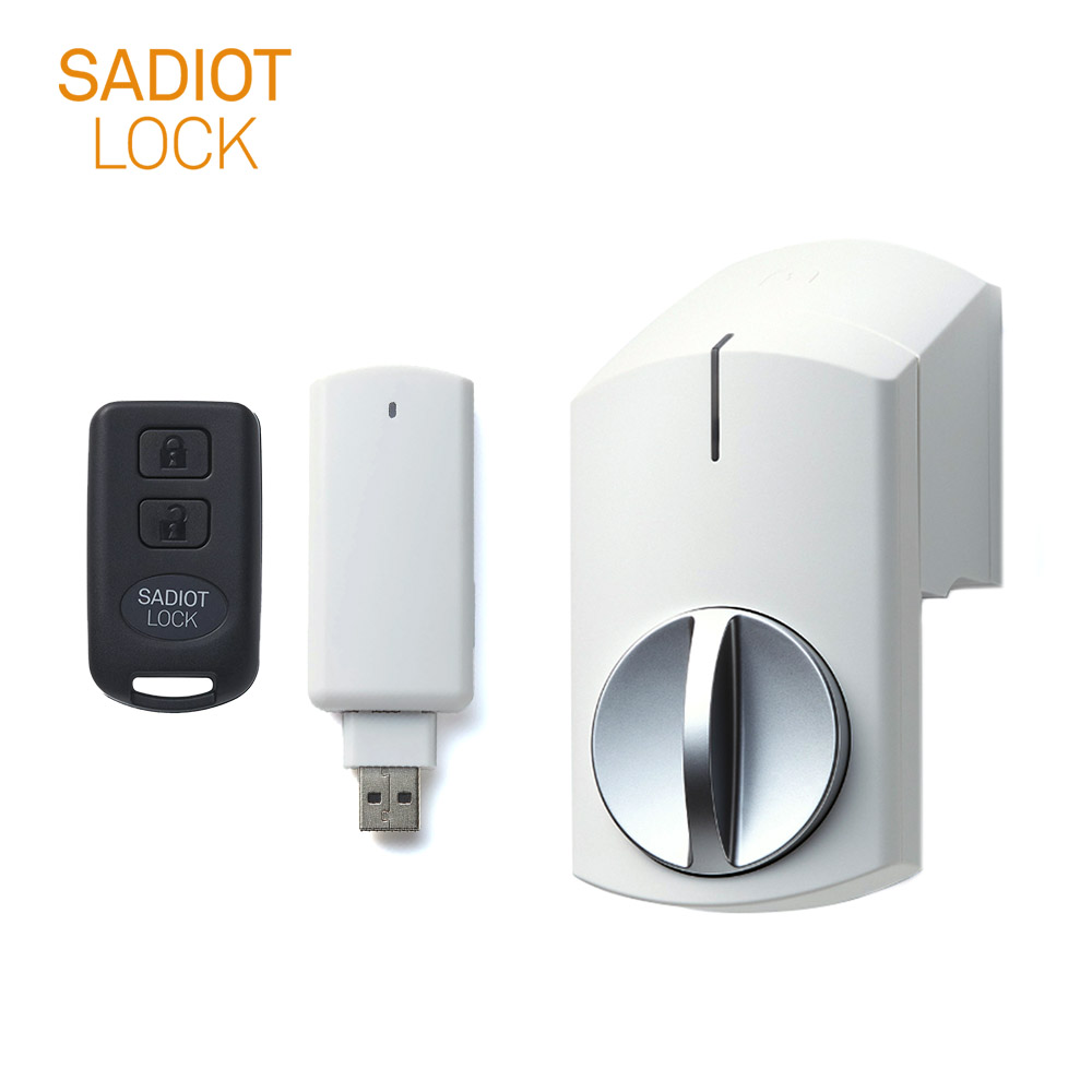 SADIOT LOCK スマートロック 本体(白×1台) + Hub(白×1個) + Key(1個 