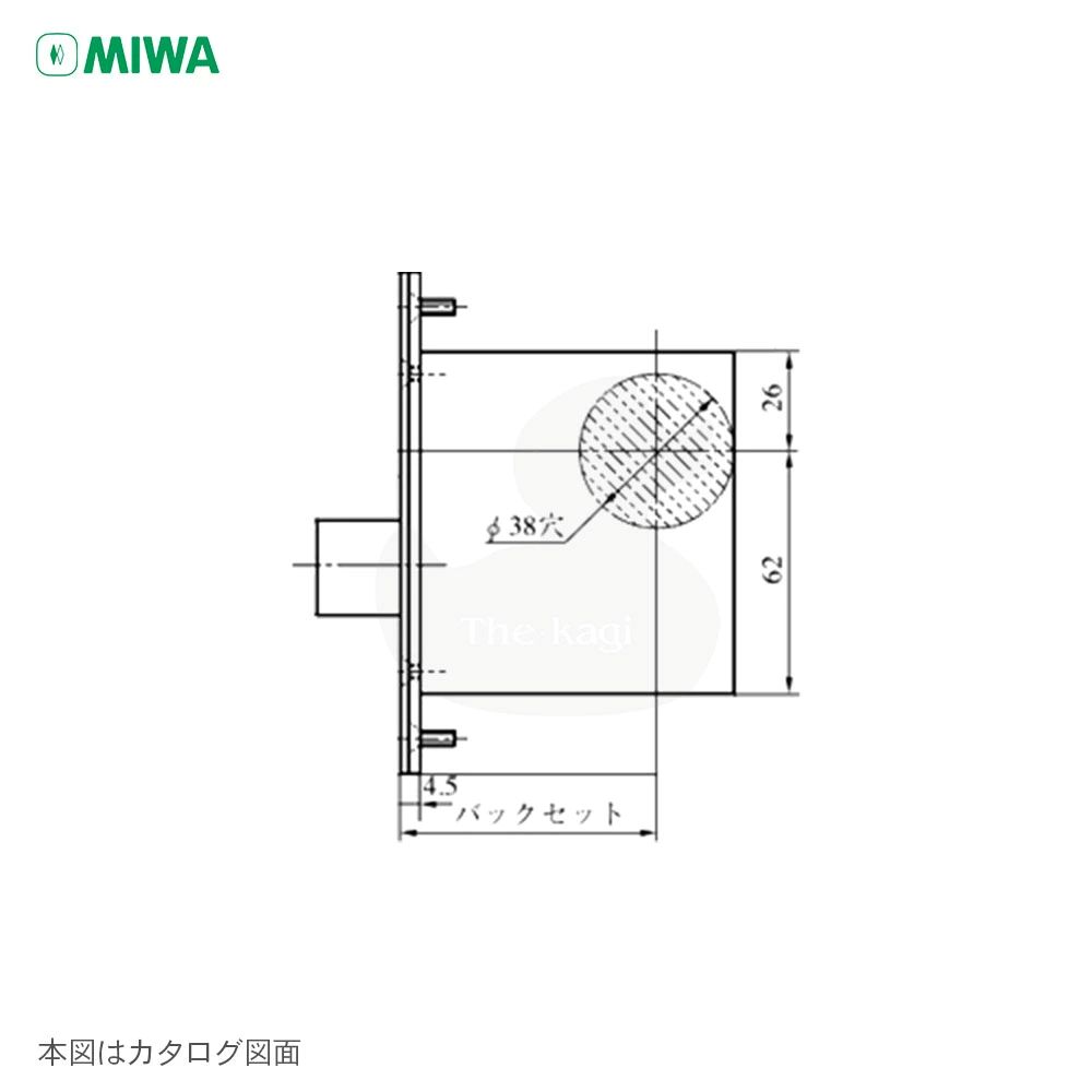美和 錠ケース DA 標準フロント 本締り用 左右兼用【MIWA DA.CS】