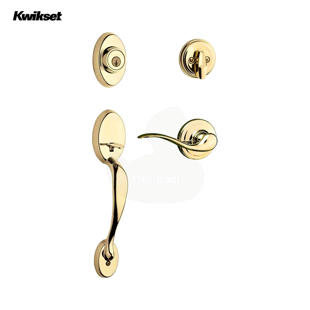 Kwikset ハンドルセット チェルシー(外) + タスティン(内) 扉厚44-45mm BS60/70mm キー3本付き(純正2本+合鍵1本) 標準シリンダー仕様【TITAN 互換品】【クイックセット メンテナンス 部品】