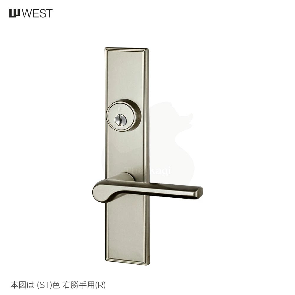WEST レバーハンドル錠 171-C5505-ST 塗装シルバー色 扉厚36-40mm BS50mm キー3本付 916リプレイスシリンダー仕様 C55(5200)錠ケース【ウエスト メンテナンス部品】