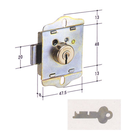 LL-1 ロッカー錠 KR-30 キー2本付【KR30】