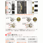 色付き：51/71] GOAL AD-5 6P 本締錠 キー3本付 対応扉厚30mm〜45mm